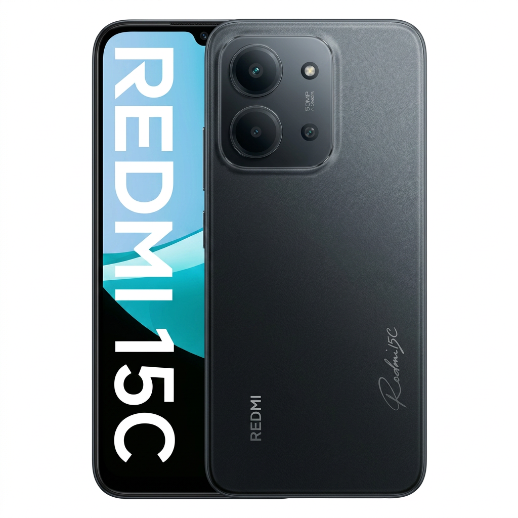 Smartphone Xiaomi Redmi 15C Global 256GB 4GB RAM Dual SIM NFC Tela 6.9" - Preto
