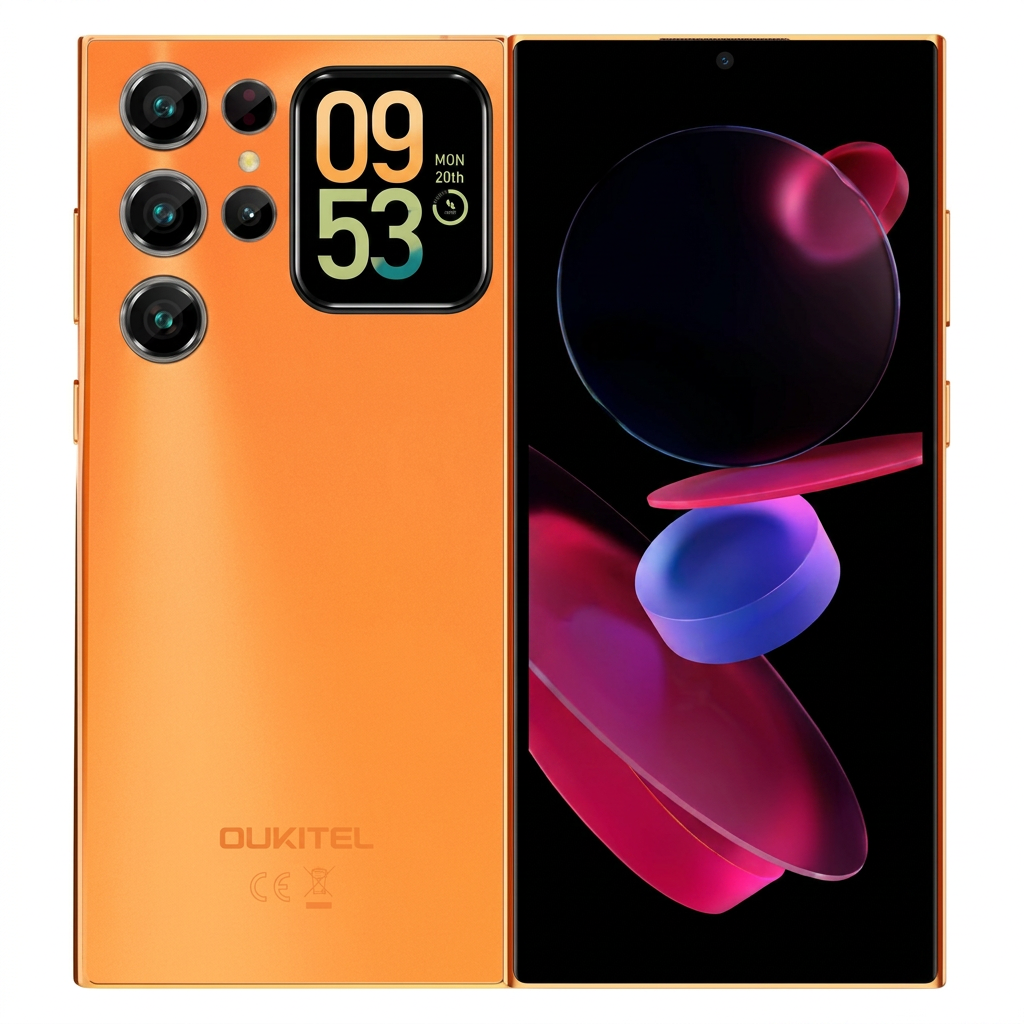 Smartphone Oukitel C72 128GB 4GB RAM Dual SIM Tela 6.88" - Laranja
