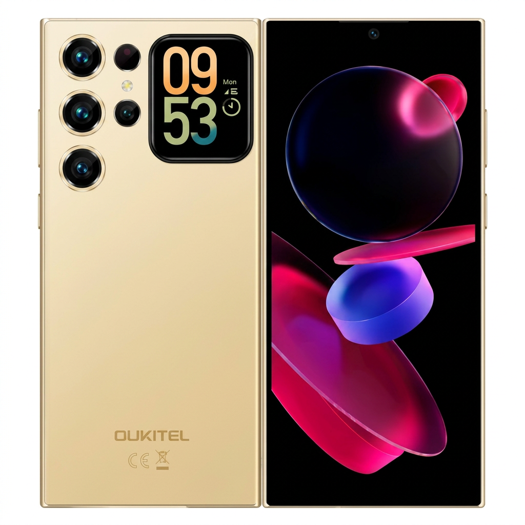 Smartphone Oukitel C72 128GB 4GB RAM Dual SIM Tela 6.88" - Dourado